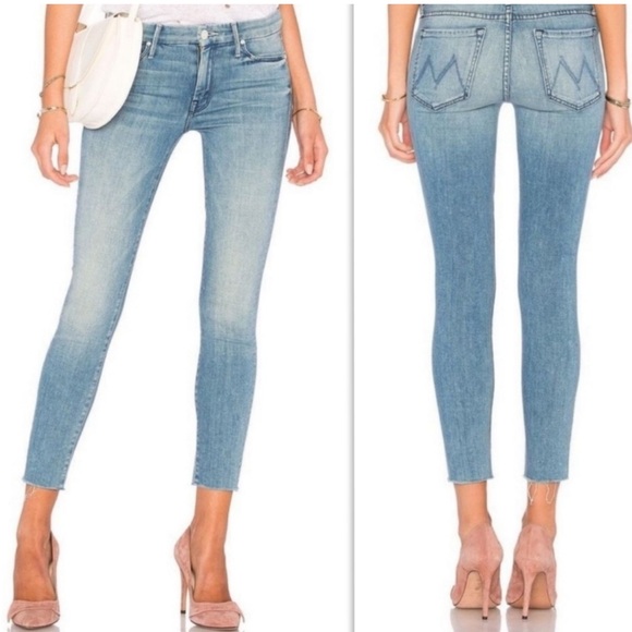 Mother The Looker Ankle Fray Sparks Fly Jeans 25